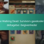 The Walking Dead: Survivors gavekoder til deltagelse i begivenheder