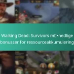 The Walking Dead: Survivors månedlige pas bonusser for ressourceakkumulering