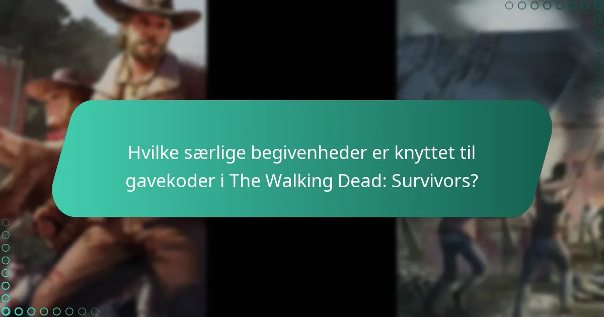 Hvilke særlige begivenheder er knyttet til gavekoder i The Walking Dead: Survivors?